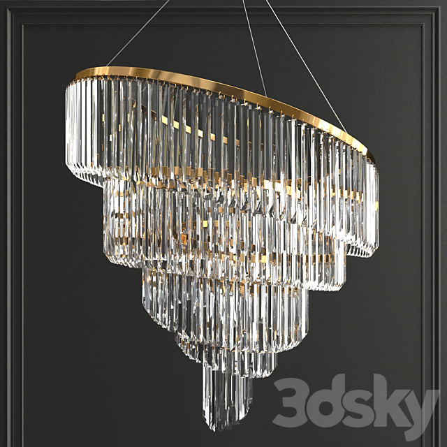 Collection of modern crystal chandeliers 3DSMax File - thumbnail 4
