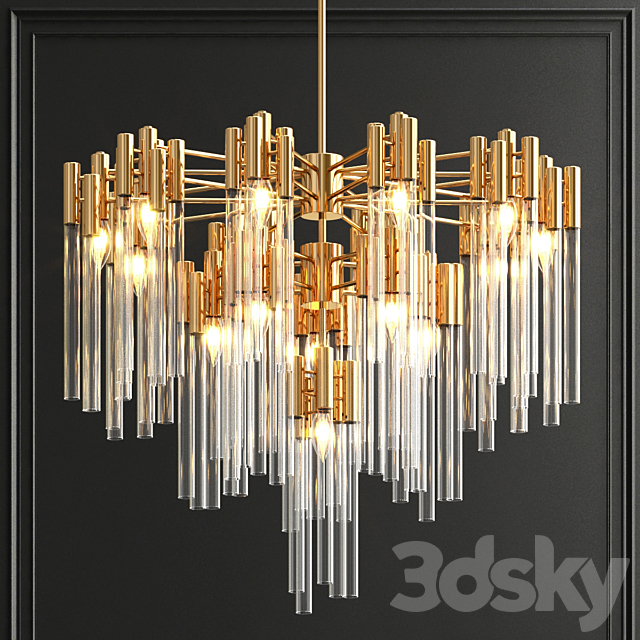 Collection of modern crystal chandeliers 3DSMax File - thumbnail 5
