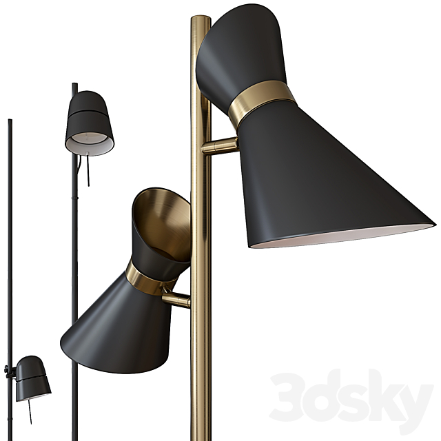 Counterbalance floor lamp Luceplan. Jared floor lamp 3d