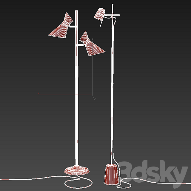 Counterbalance floor lamp Luceplan. Jared floor lamp 3dsky