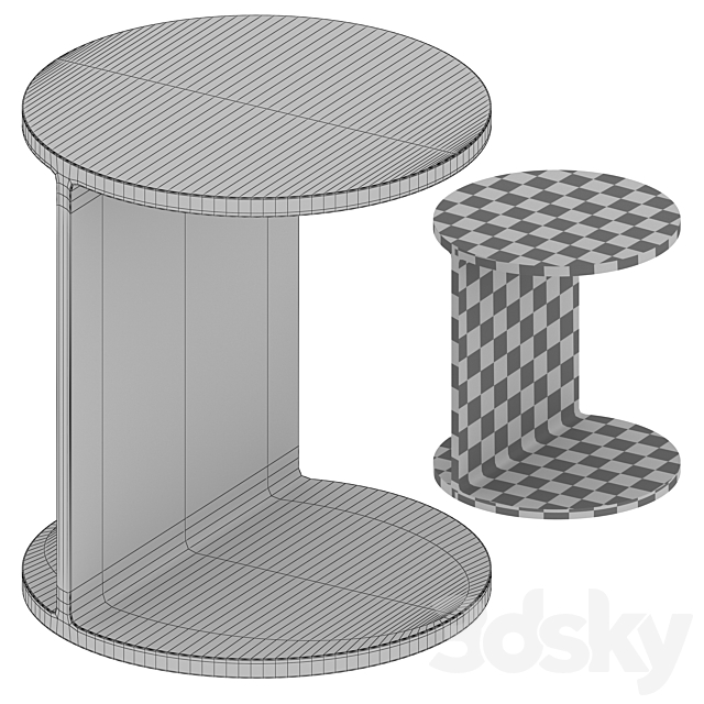 Jackie Iron End Table (Crate and Barrel) 3DSMax File - thumbnail 5