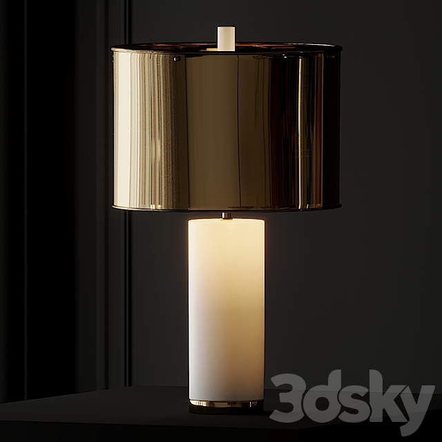 Frosted marble table lamp 3d