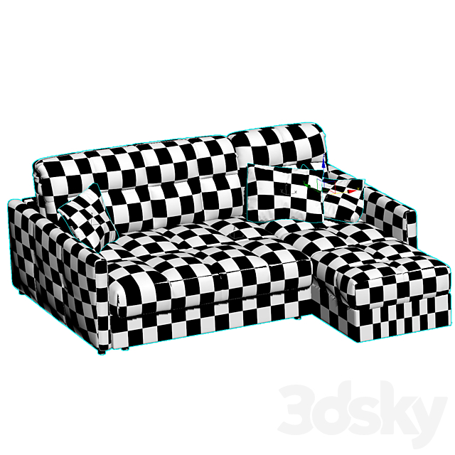 Minotti Moon seater sofa 3DSMax File - thumbnail 5