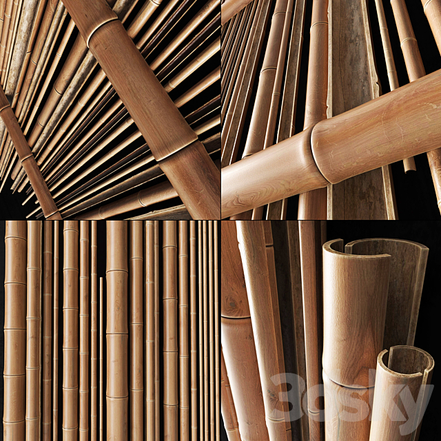 Bamboo gutter decor n1 _ Bamboo Gutter Decor 3DSMax File - thumbnail 2