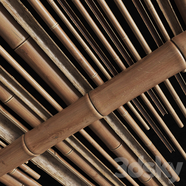Bamboo gutter decor n1 _ Bamboo Gutter Decor 3DSMax File - thumbnail 4