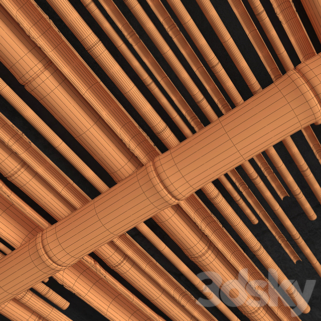 Bamboo gutter decor n1 _ Bamboo Gutter Decor 3DSMax File - thumbnail 5