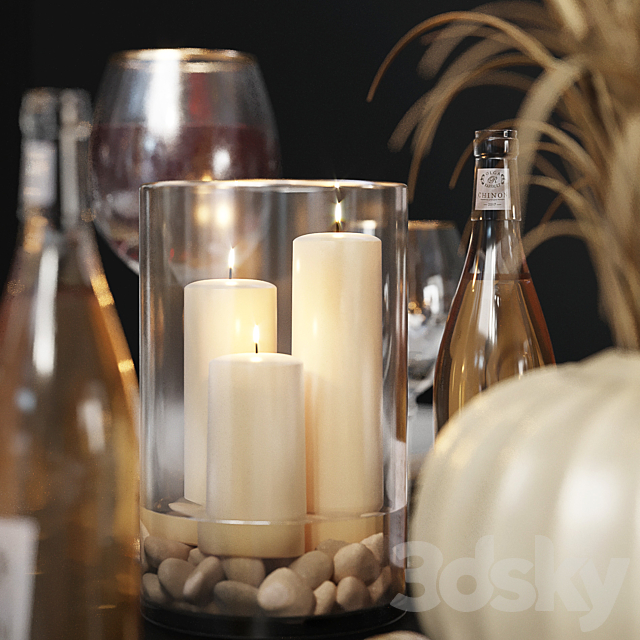 Luxury table setting 3dsky
