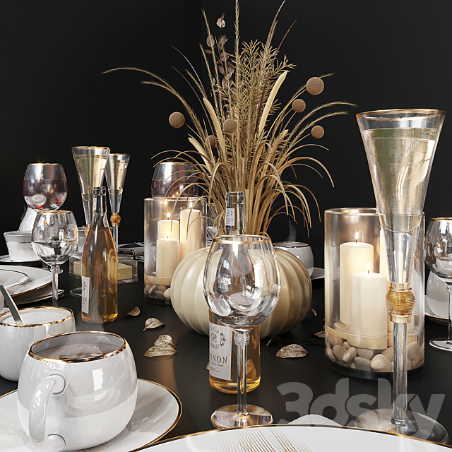 Luxury table setting 3dskyfree