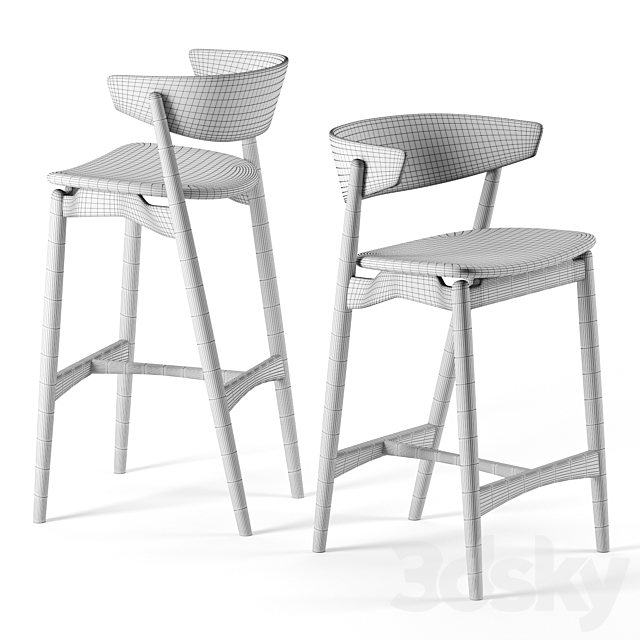 SIBAST 7 bar stool 3d