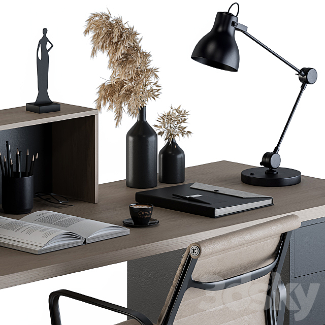 Work Table with Dried Plants – Set 82 3DSMax File - thumbnail 3