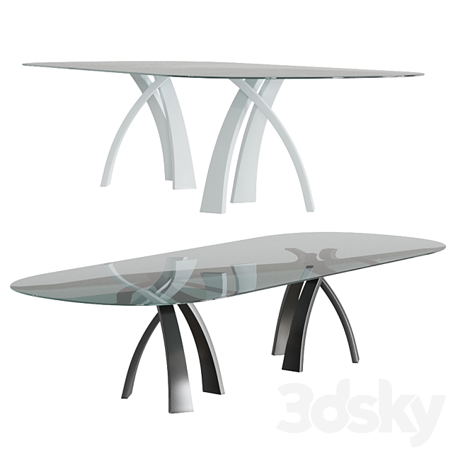 Eliseo table by Tonin Casa long 3DSMax File - thumbnail 3