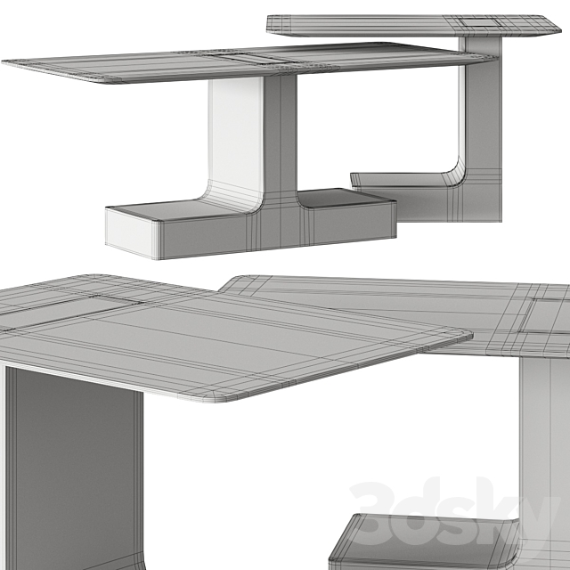 Minotti Block Coffee Tables 3d