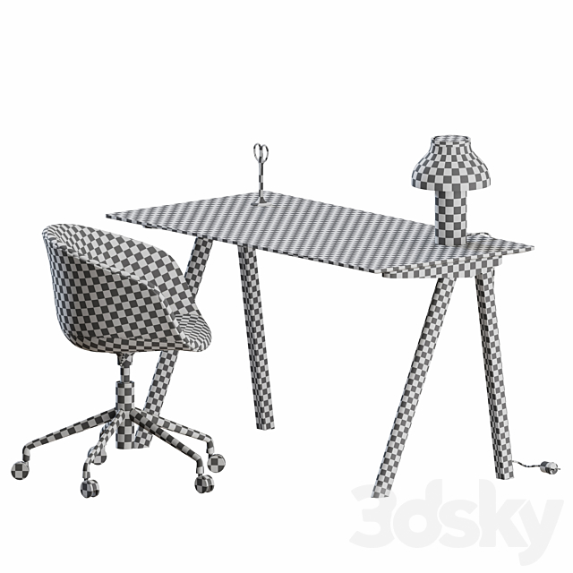 Office Set by HAY 3d