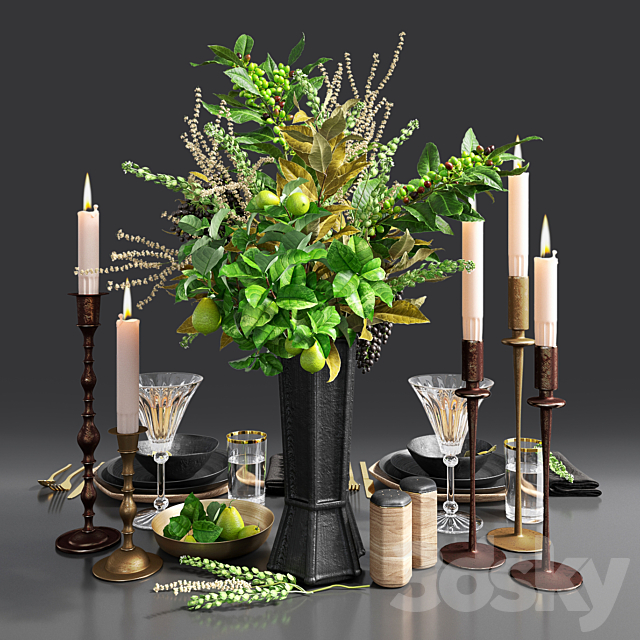 Aromatic Table Setting 3d