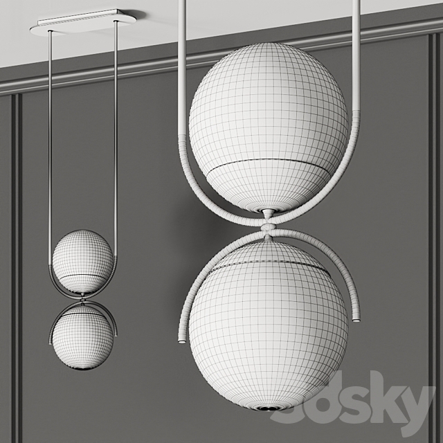 Crate and Barrel Rondure Globe Pendant Light 3d