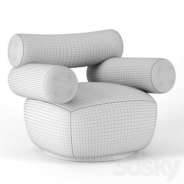 Mallow Lounge Chair Large by Labofa 3DSMax File - thumbnail 3