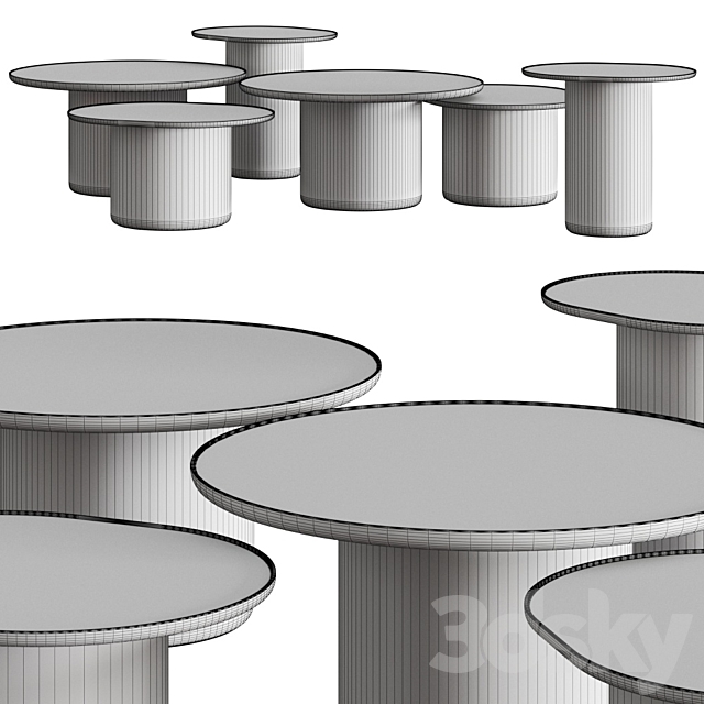 B&B Button Coffee Tables 3d