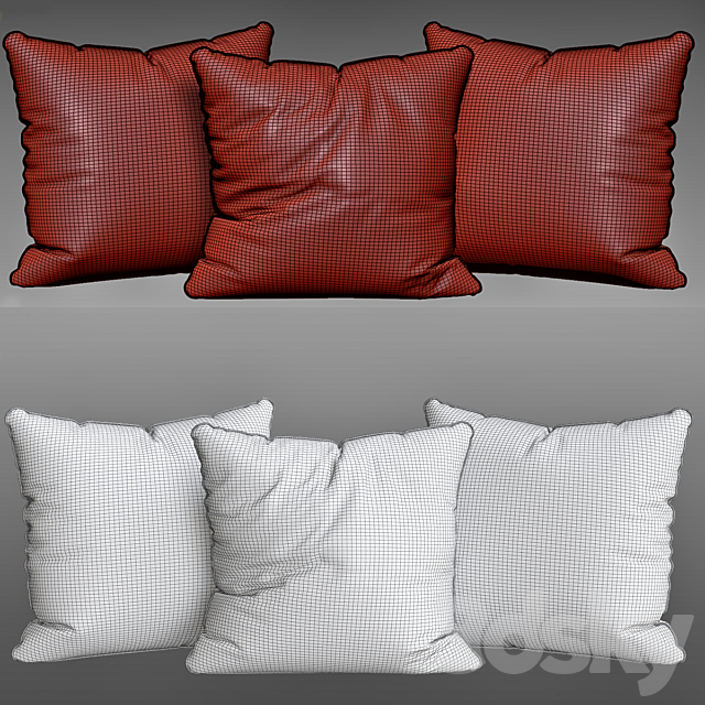 Pillows for sofa 6 pieces No. 146 3DSMax File - thumbnail 2