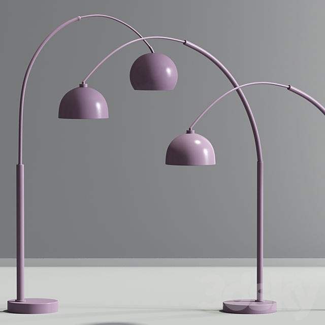Modern Arc Floor Lamp Set 02 3d