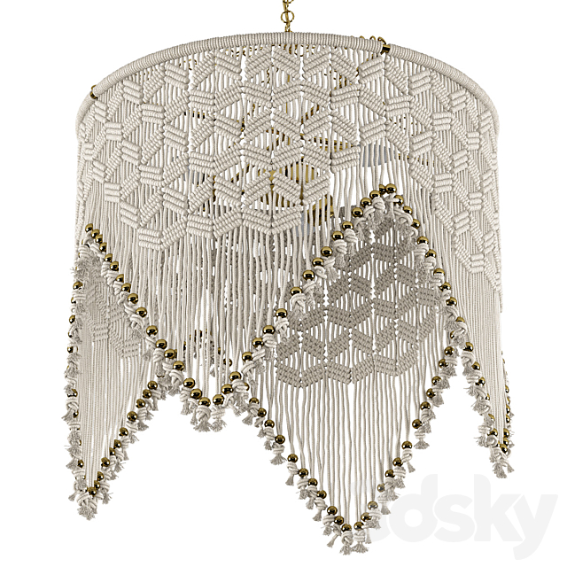 Sonora Macrame Chandelier by Selamat 3d