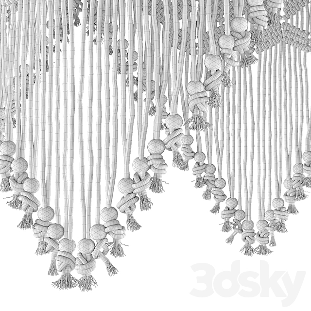 Sonora Macrame Chandelier by Selamat 3dsky