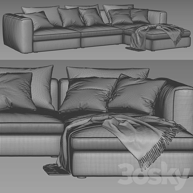 Poliform Dune Chaise Longue Sofa 3dsky