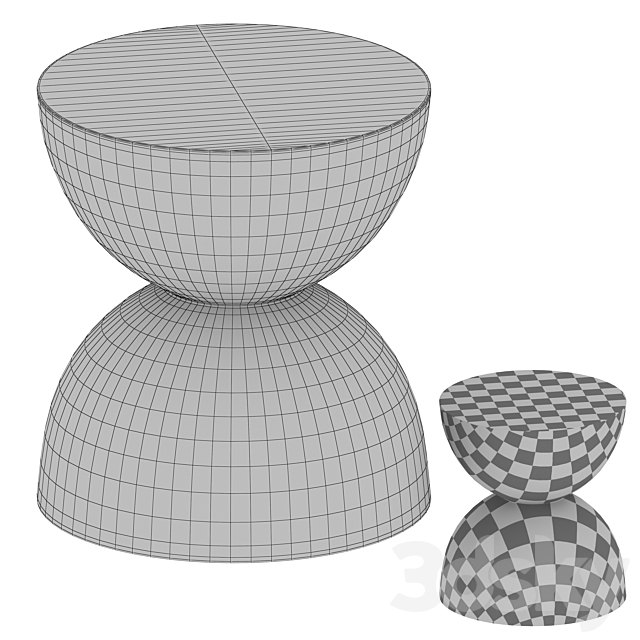 Noah End Table (Crate and Barrel) 3dskyfree