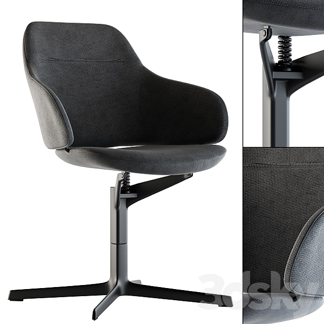 Office Chair Modern Fabric 3DSMax File - thumbnail 1