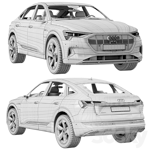 Audi e ? tron Sportback 3DSMax File - thumbnail 5