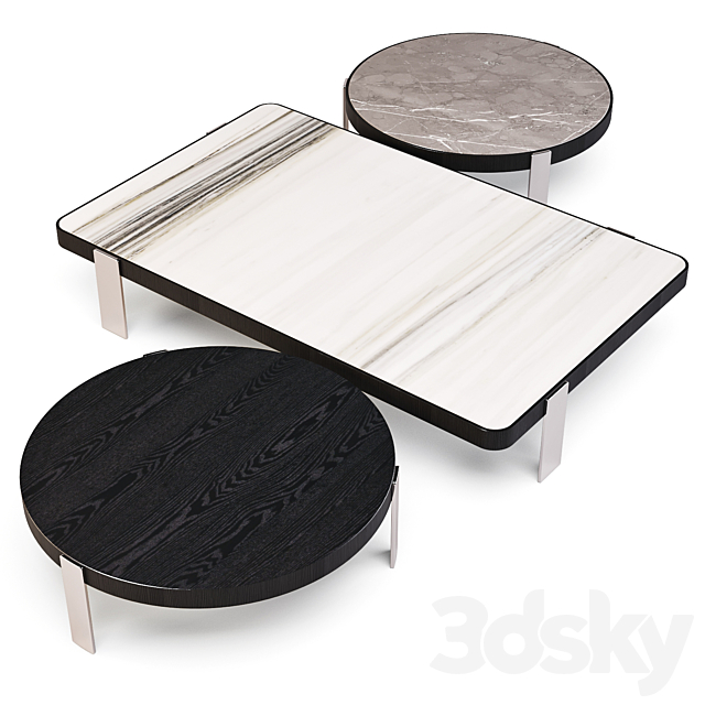 Minotti: Mattia - Coffee Tables Set 01 3d