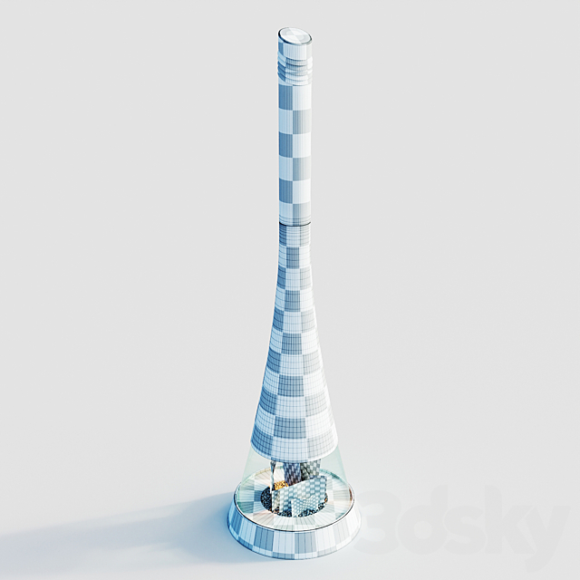 Fireplace LINEA 914 exclusively glazed 3d