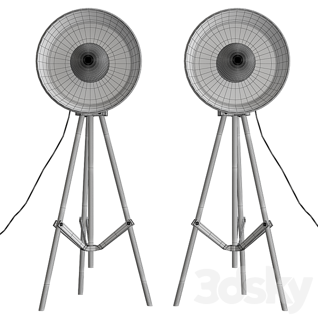 Ilaria Floor Lamp Triple 3d