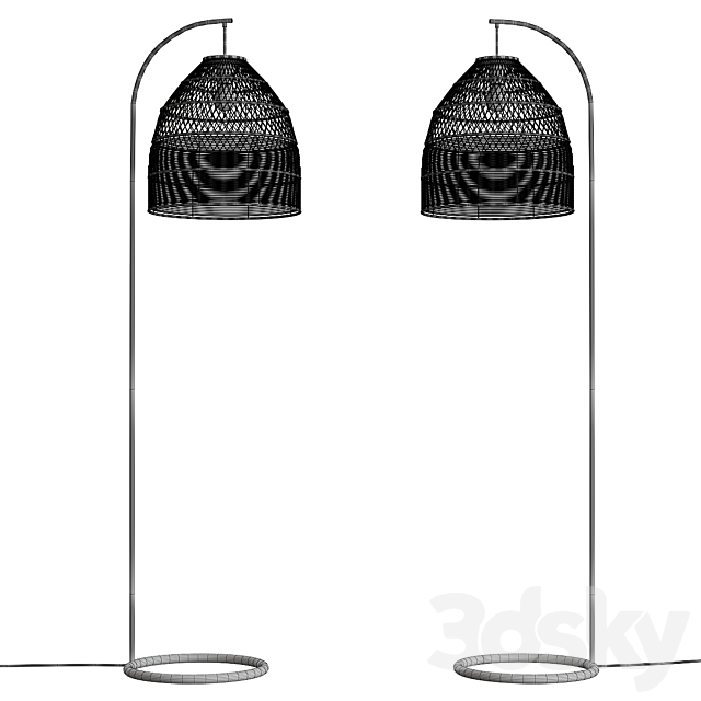 Java Arc Overreach Floor Lamp 3d