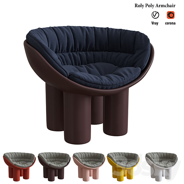 Roly Poly armchair 3DSMax File - thumbnail 3