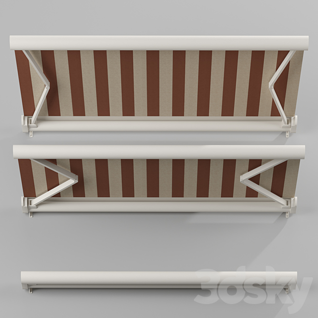 Elbow Awning Cassette Awning 01 3DSMax File - thumbnail 2