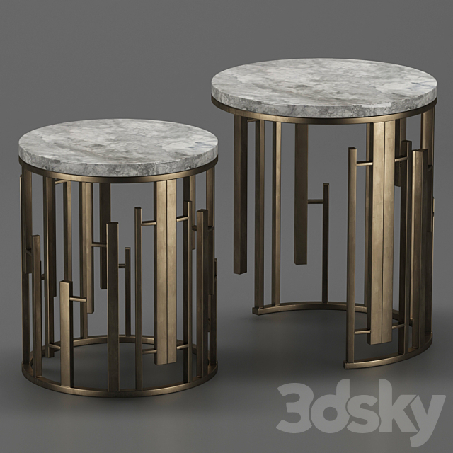 Luxury coffee table circle 3DSMax File - thumbnail 1