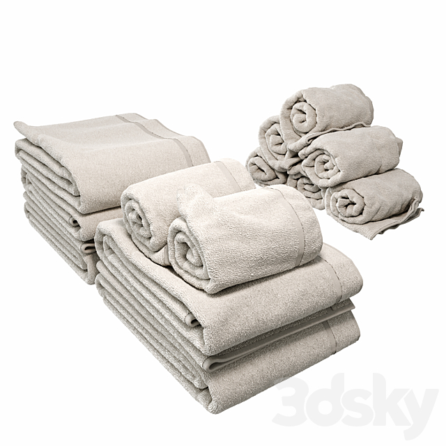 Blomus towel set with holder 3DSMax File - thumbnail 2