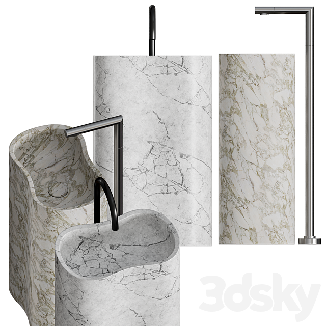 Salvatori Anima Washbasin 3DS Max Model - thumbnail 2