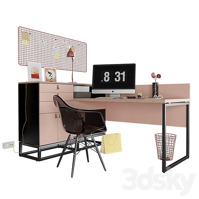 Office Workplace 1 3DSMax File - thumbnail 2