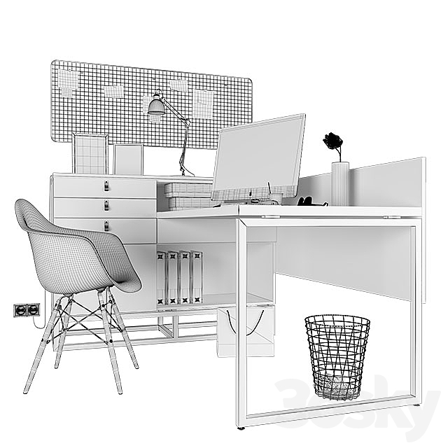 Office Workplace 1 3DSMax File - thumbnail 5