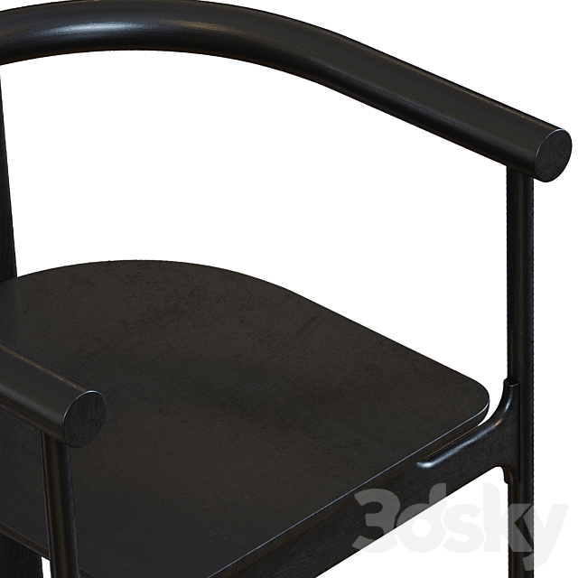 Contemporary Chair Black 3DSMax File - thumbnail 3