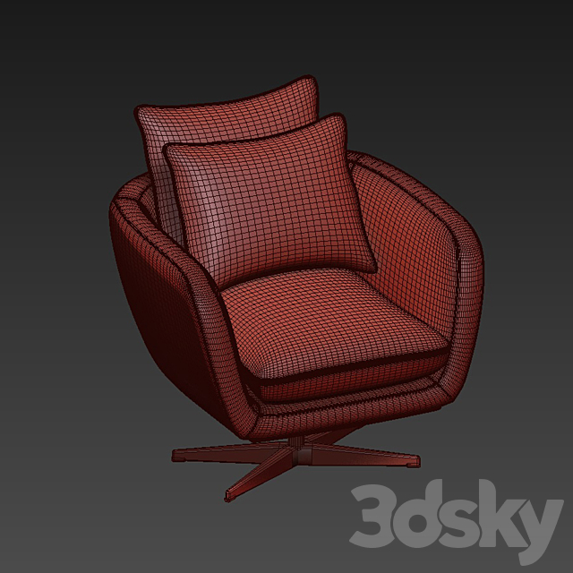 Thierry armchair 3DSMax File - thumbnail 3