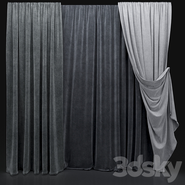 Curtain 444 3DSMax File - thumbnail 1