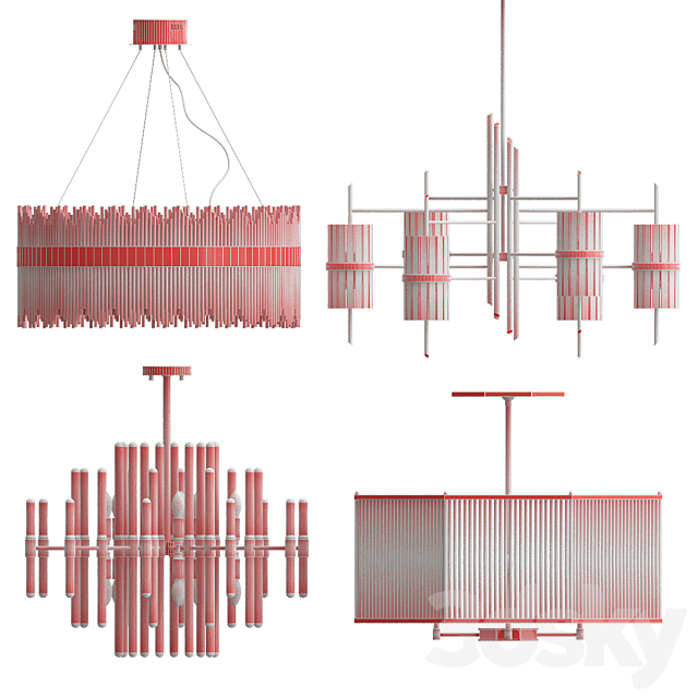 Collection of modern chandeliers 3DSMax File - thumbnail 2