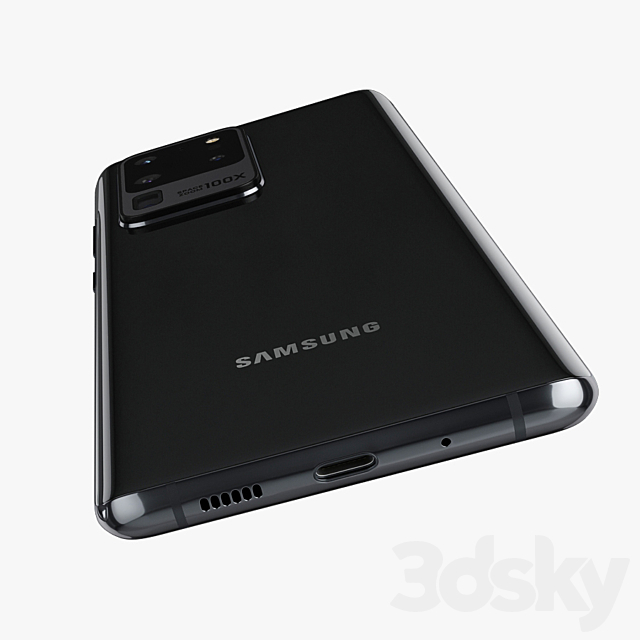 Samsung Galaxy 20 Ultra 5G Cosmic Black 3DSMax File - thumbnail 3
