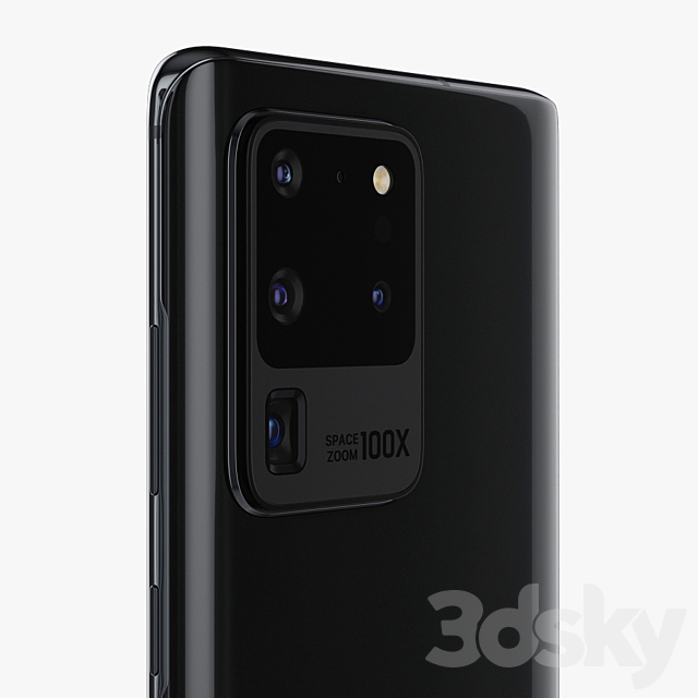 Samsung Galaxy 20 Ultra 5G Cosmic Black 3DSMax File - thumbnail 4