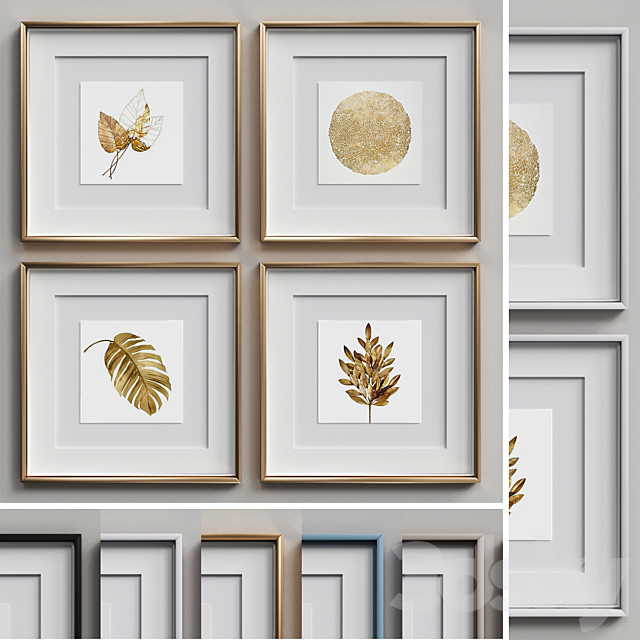Nice Picture Frames Set 167 3d