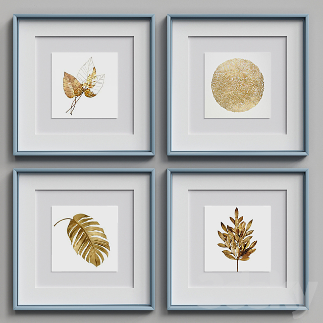 Nice Picture Frames Set 167 3dsky