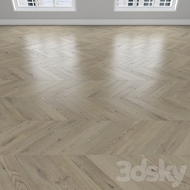 Parquet Oak. 3 types: herringbone. linear. chevron 3dsky