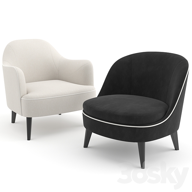 Dragonfly + Lysandre Armchairs by Flexform 3DSMax File - thumbnail 1